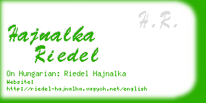 hajnalka riedel business card